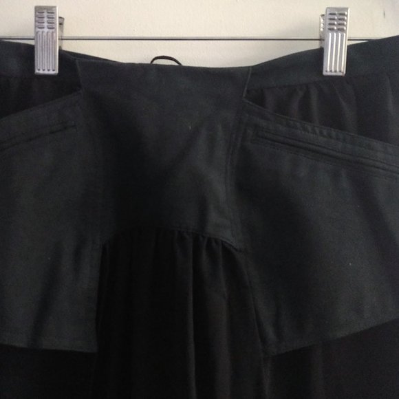 Black Skirt with Two Leatherette Pockets - Picture 4 of 8